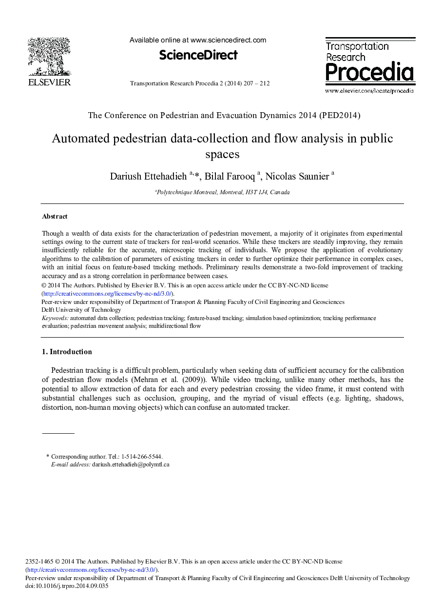 Automated Pedestrian Data-collection and Flow Analysis in Public Spaces 