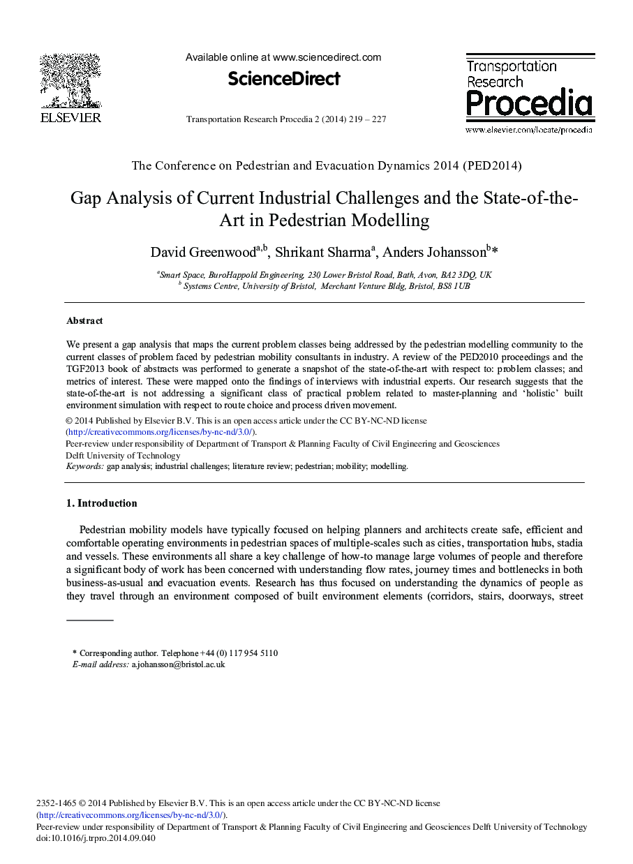 Gap Analysis of Current Industrial Challenges and the State-of-the-Art in Pedestrian Modelling 