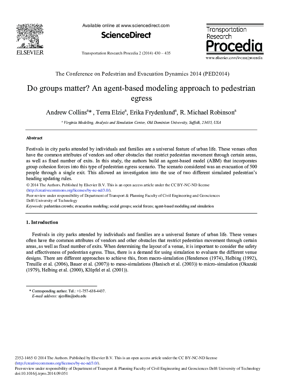 Do Groups Matter? An Agent-based Modeling Approach to Pedestrian Egress 