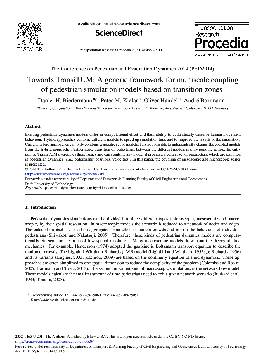 Towards TransiTUM: A Generic Framework for Multiscale Coupling of Pedestrian Simulation Models based on Transition Zones 