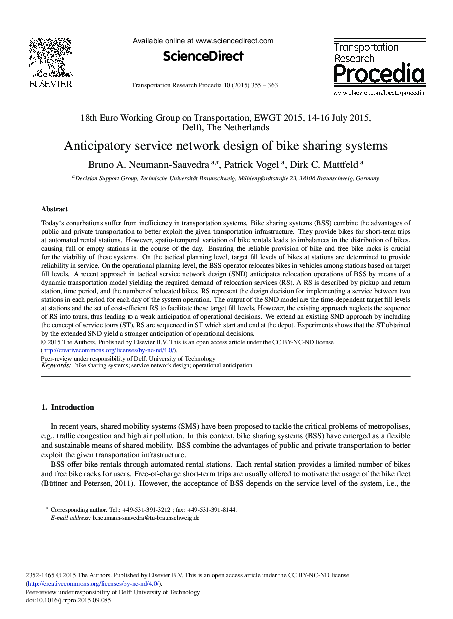 Anticipatory Service Network Design of Bike Sharing Systems 