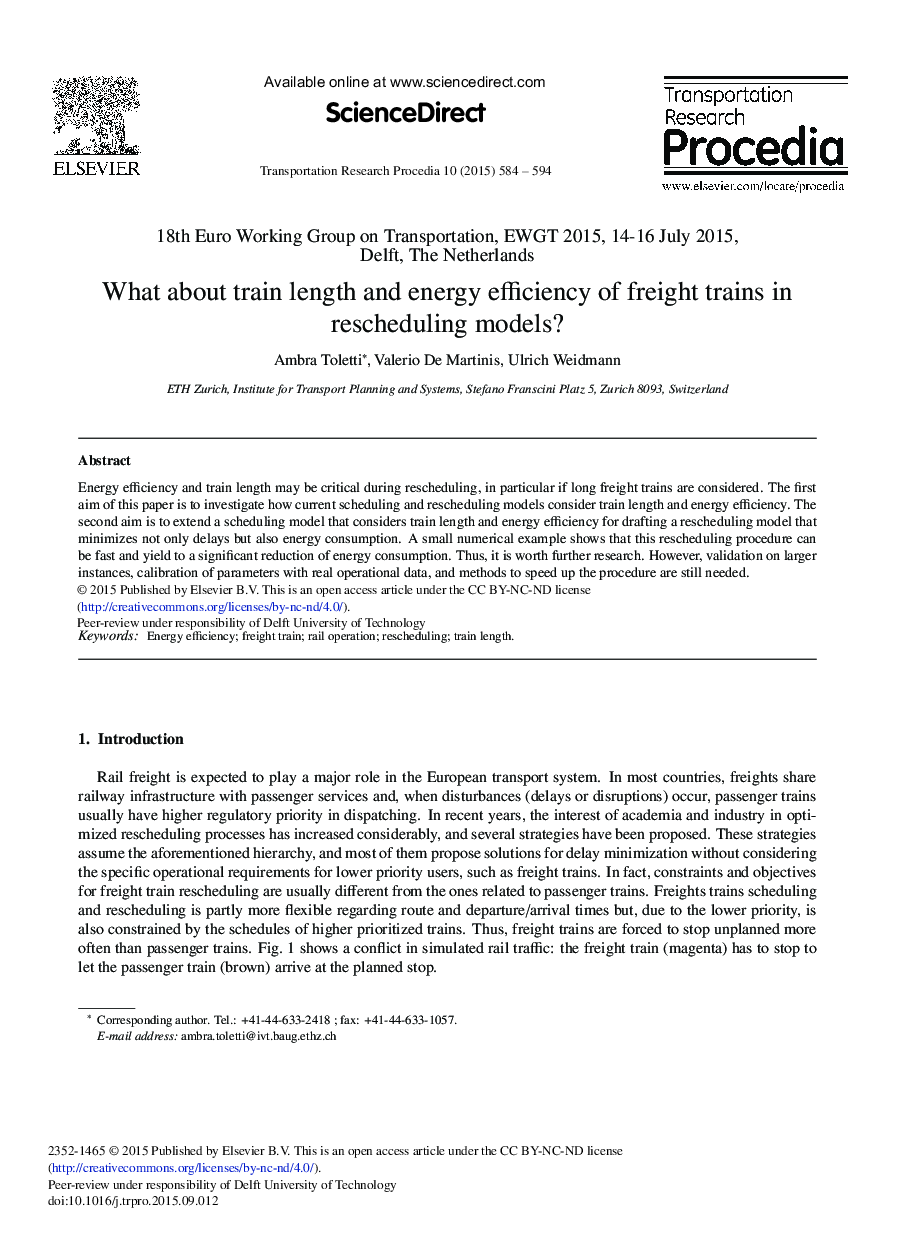 What about Train Length and Energy Efficiency of Freight Trains in Rescheduling Models? 