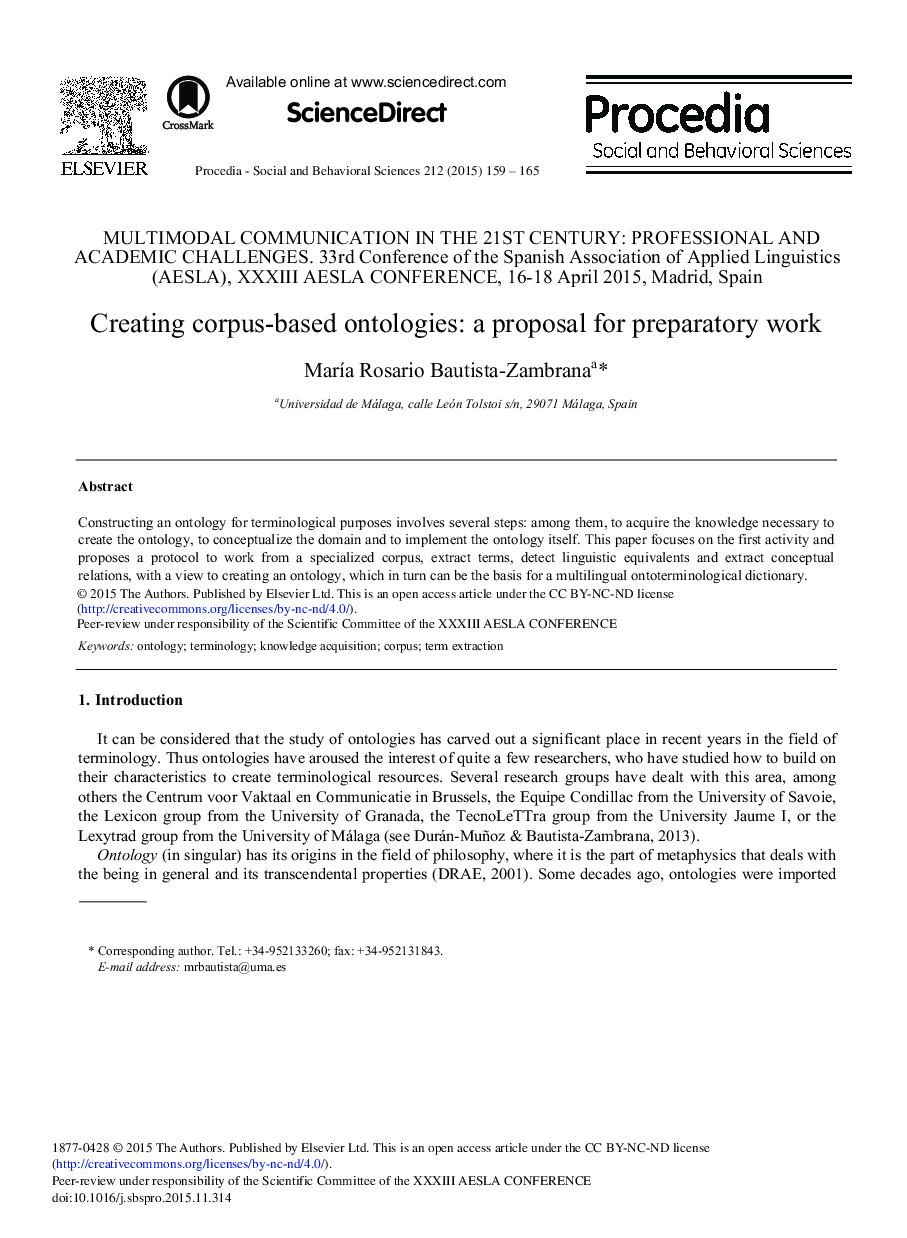 Creating Corpus-based Ontologies: A Proposal for Preparatory Work 