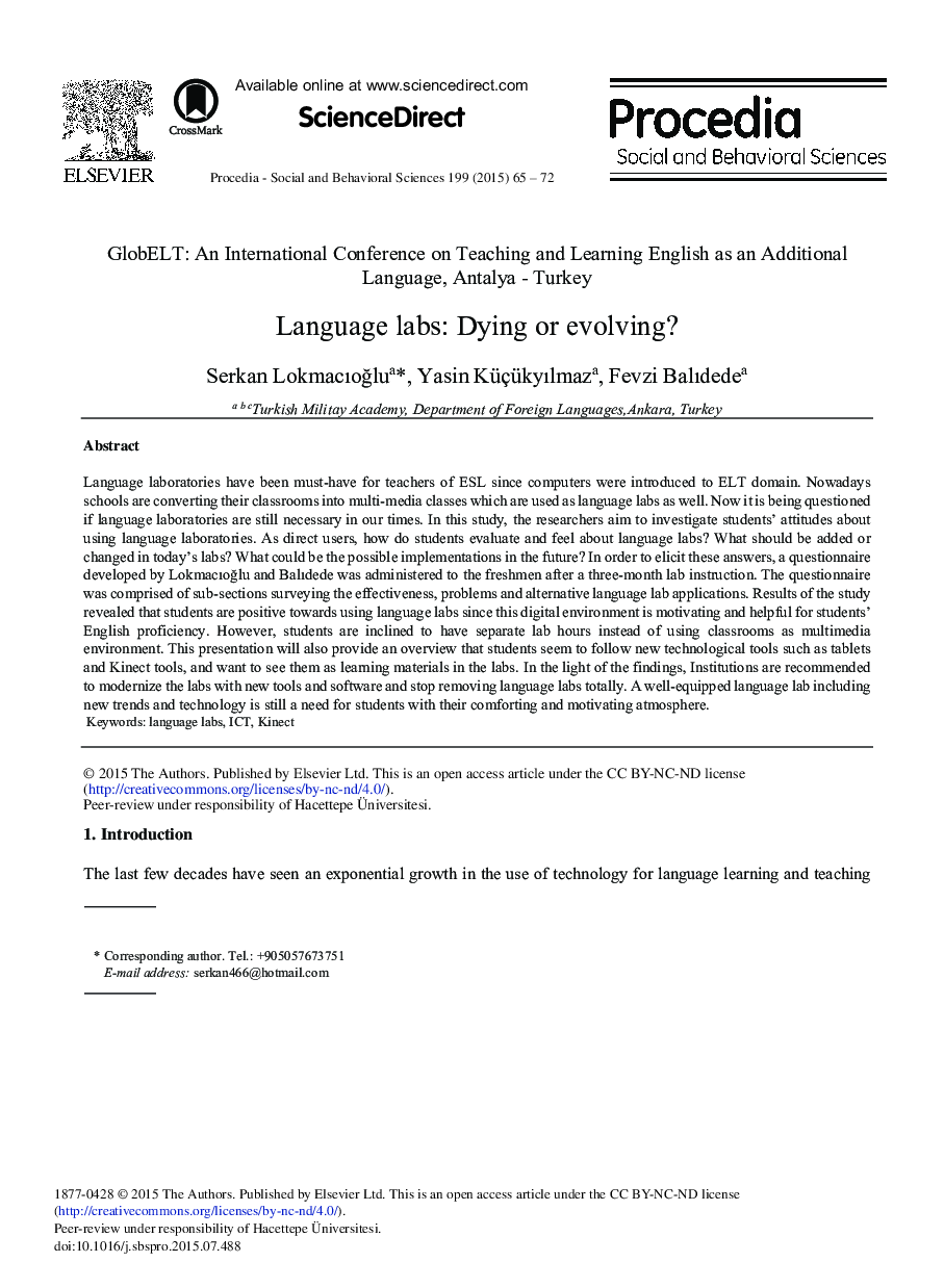 Language Labs: Dying or Evolving? 