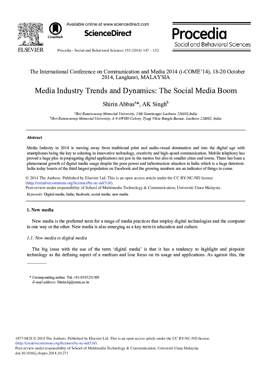 Media Industry Trends and Dynamics: The Social Media Boom 