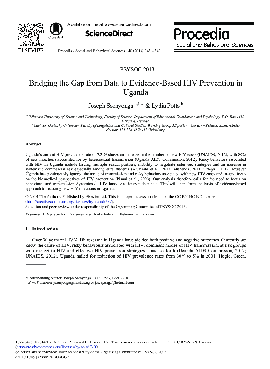 Bridging the Gap from Data to Evidence-based HIV Prevention in Uganda 