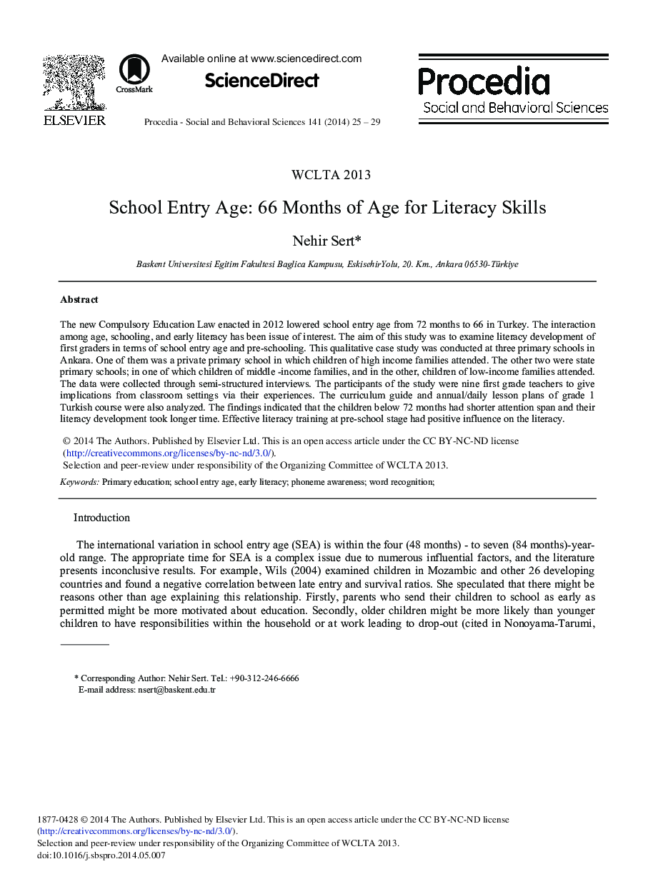 School Entry Age: 66 Months of Age for Literacy Skills 