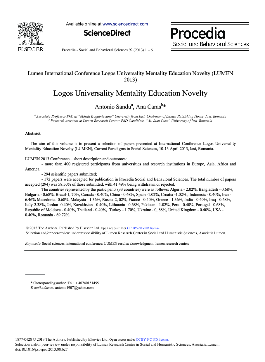 Logos Universality Mentality Education Novelty 