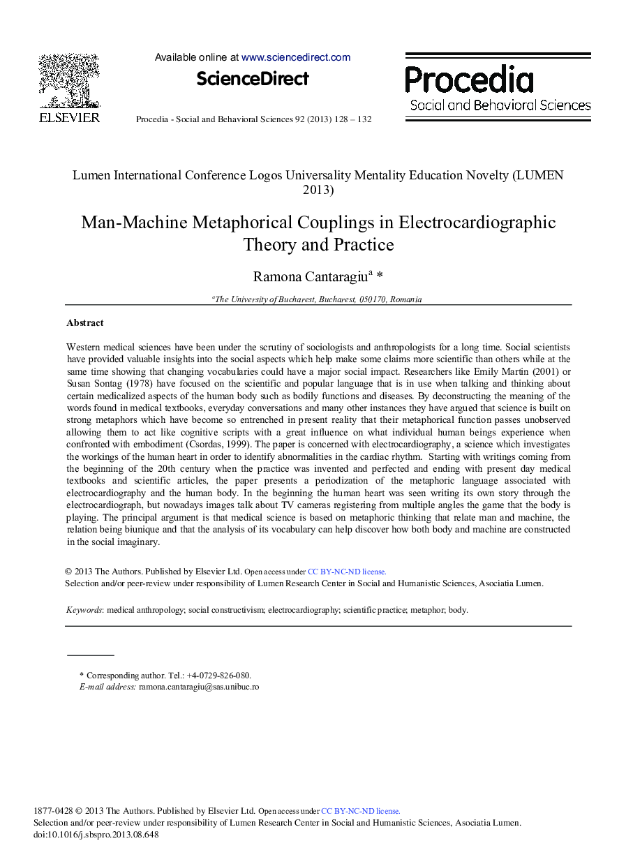 Man-machine Metaphorical Couplings in Electrocardiographic Theory and Practice 