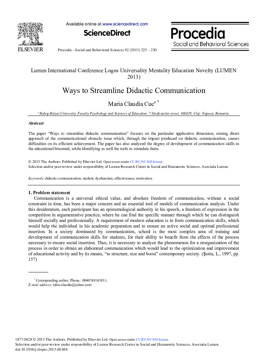 Ways to Streamline Didactic Communication 