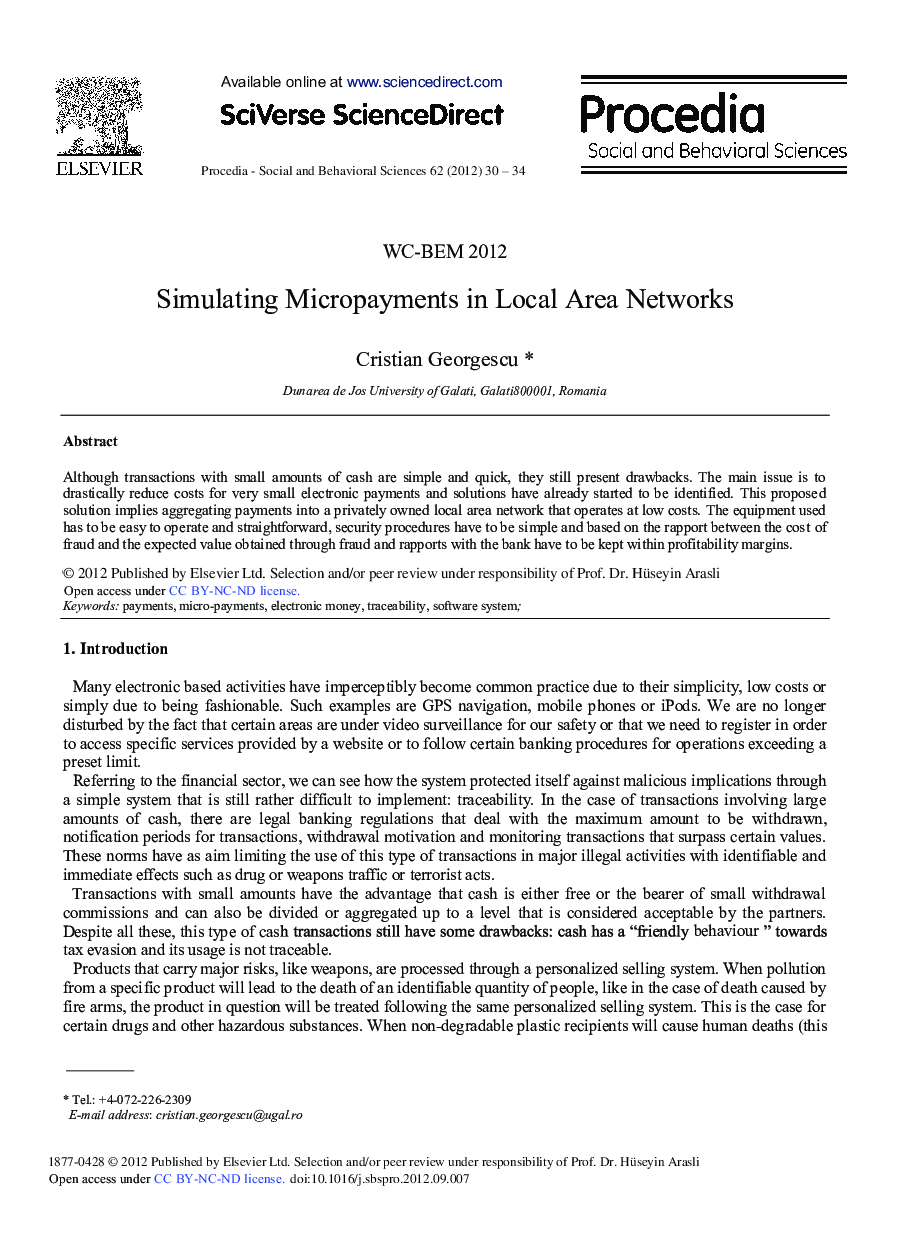 Simulating Micropayments in Local Area Networks