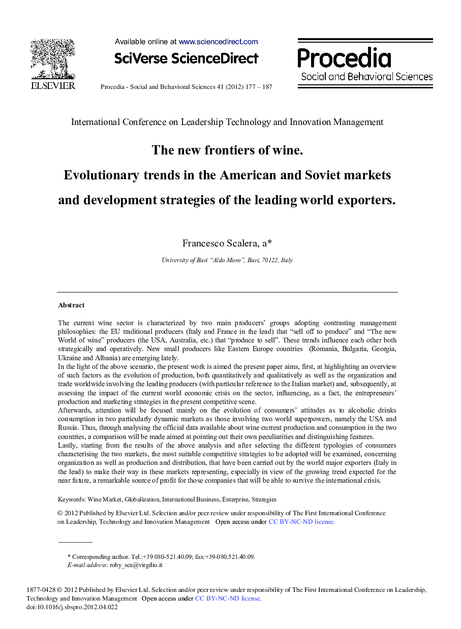 Evolutionary trends in the American and Soviet markets and development strategies of the leading world exporters