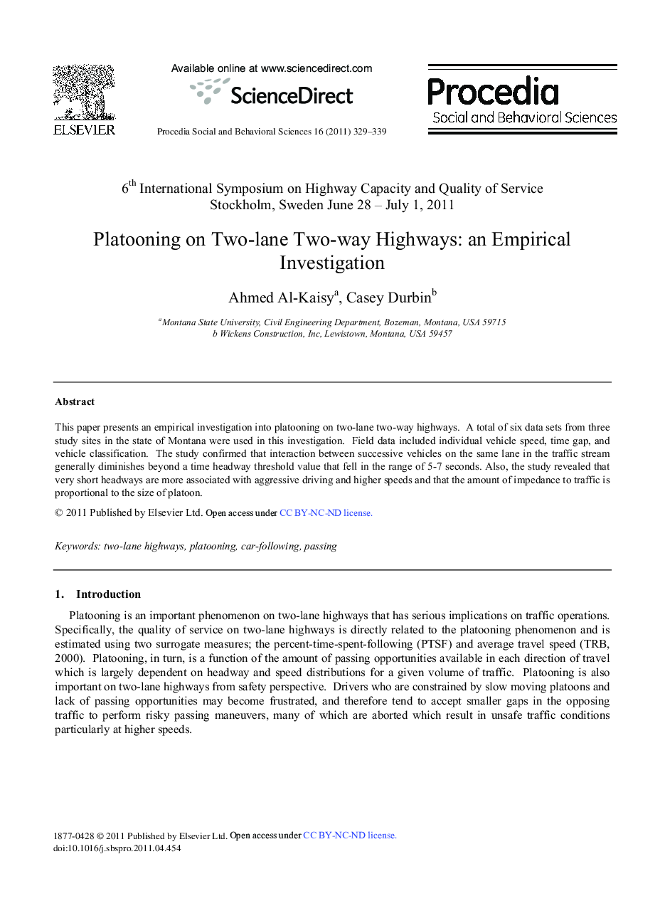 Platooning on Two-lane Two-way Highways: An Empirical Investigation