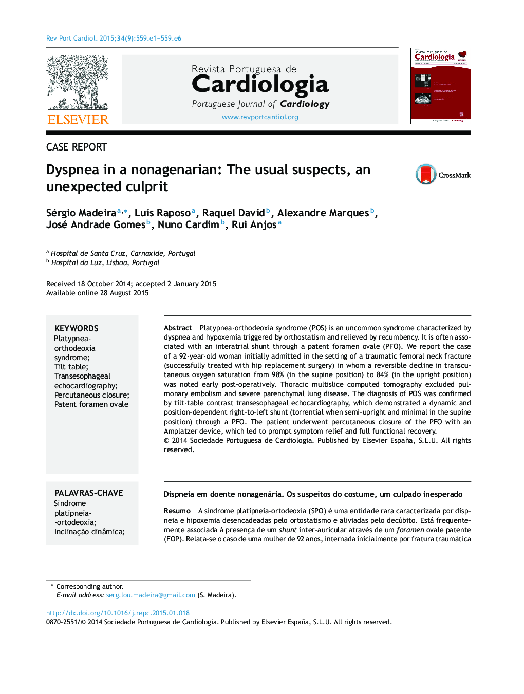 Dyspnea in a nonagenarian: The usual suspects, an unexpected culprit