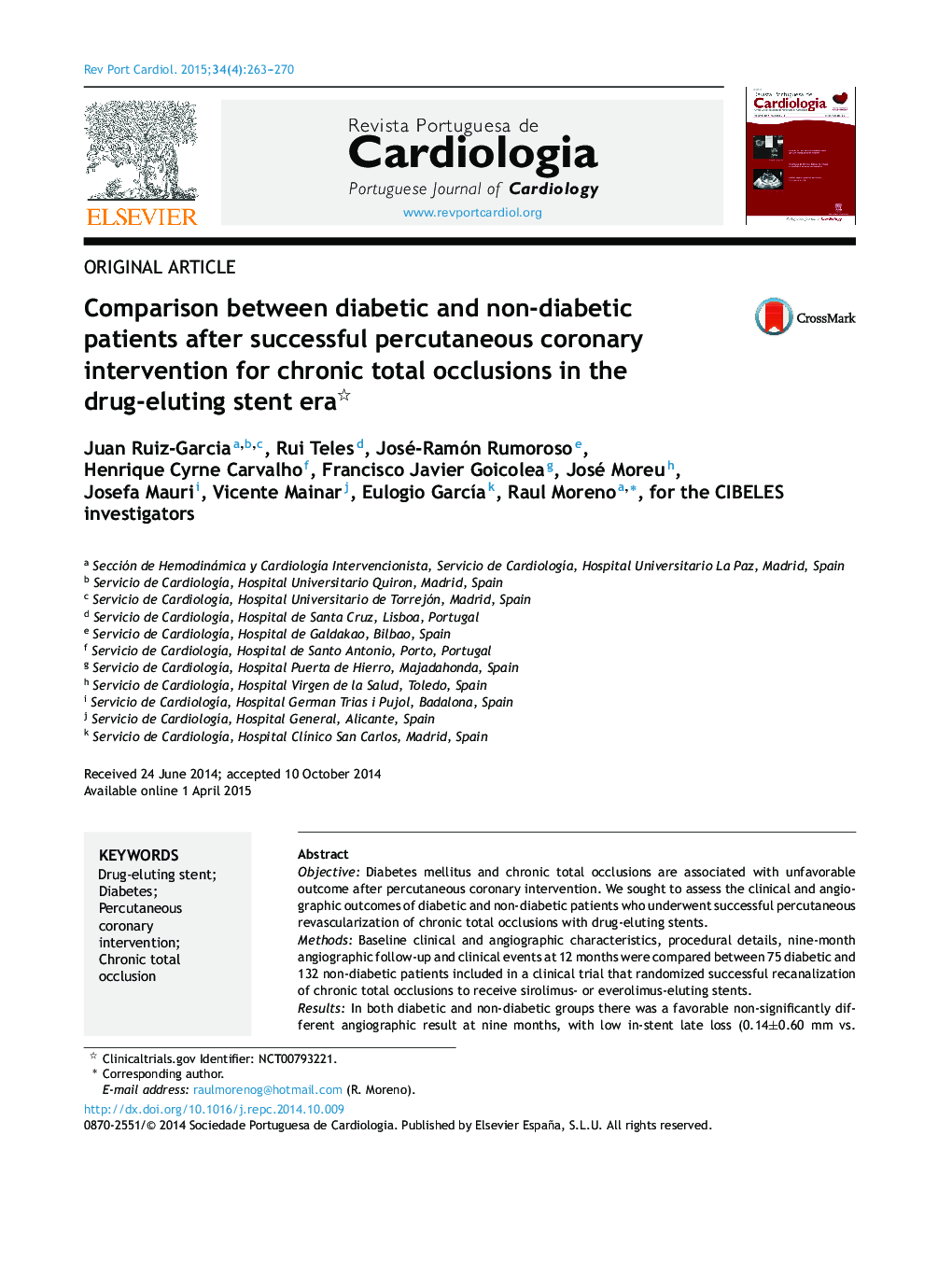 Comparison between diabetic and non-diabetic patients after successful percutaneous coronary intervention for chronic total occlusions in the drug-eluting stent era 