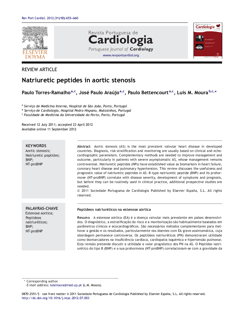 Natriuretic peptides in aortic stenosis