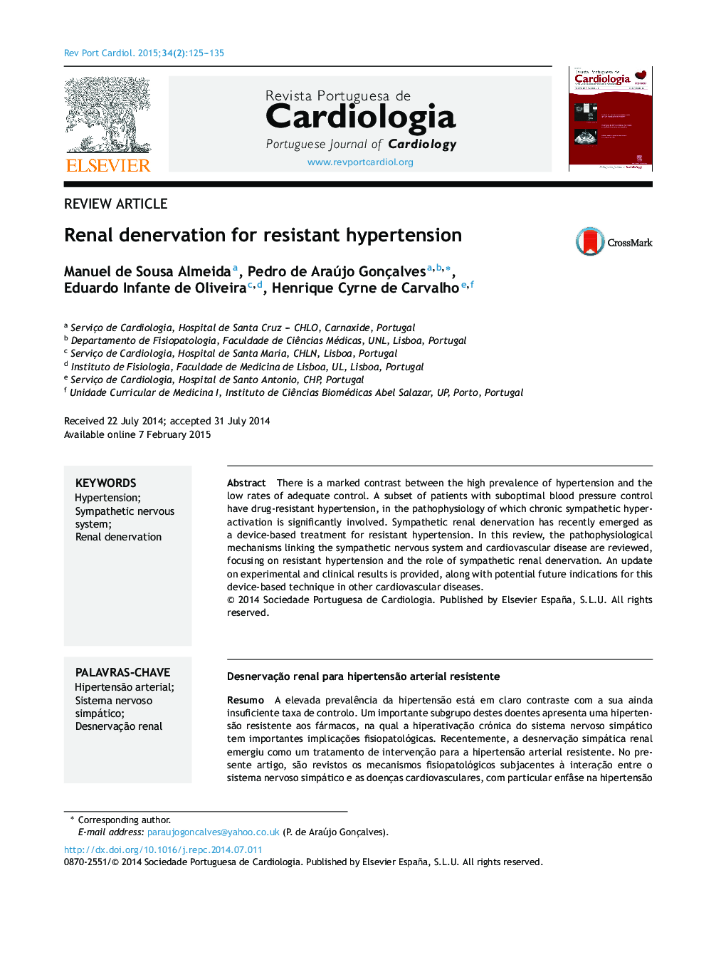 Renal denervation for resistant hypertension