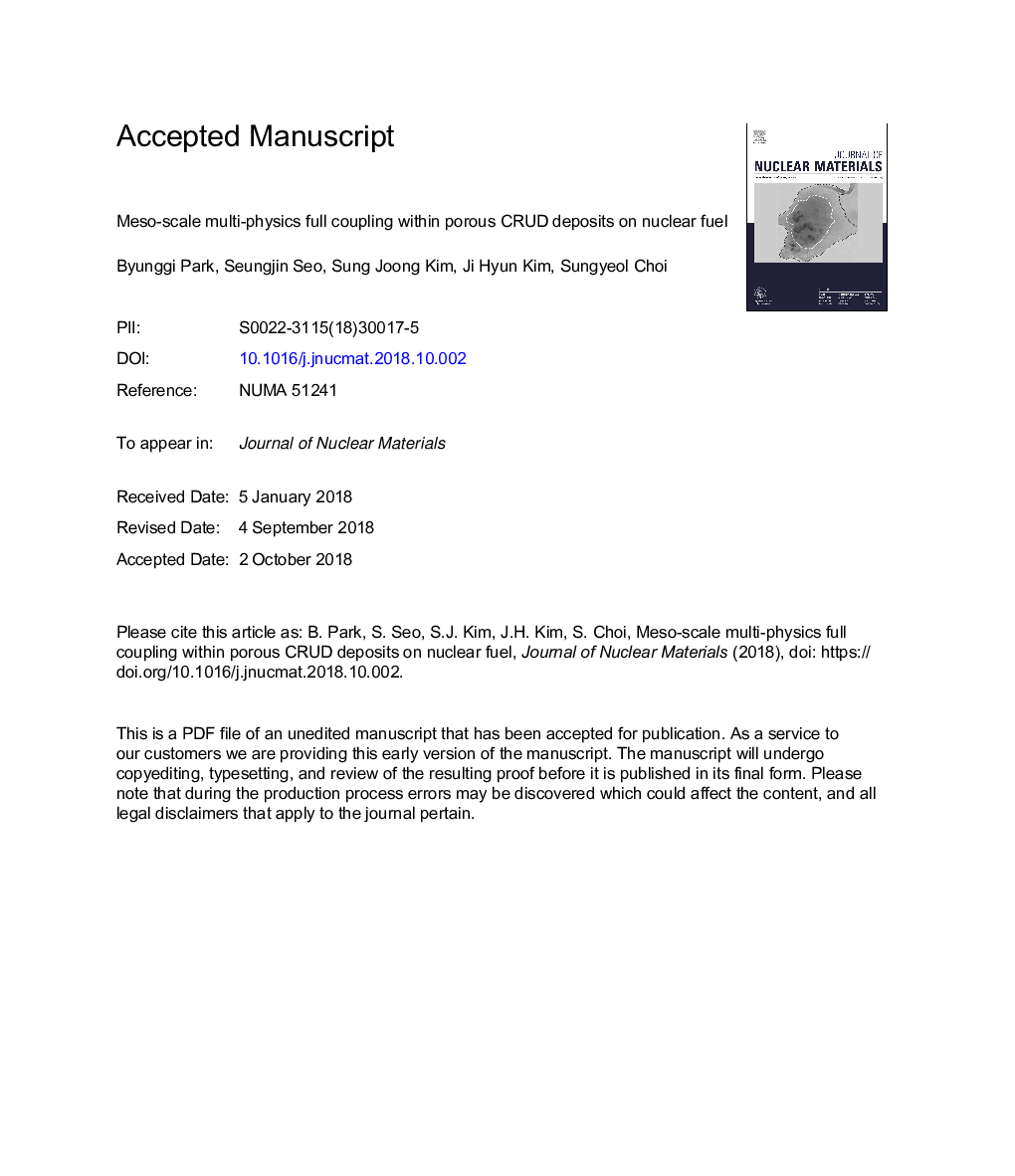 Meso-scale multi-physics full coupling within porous CRUD deposits on nuclear fuel