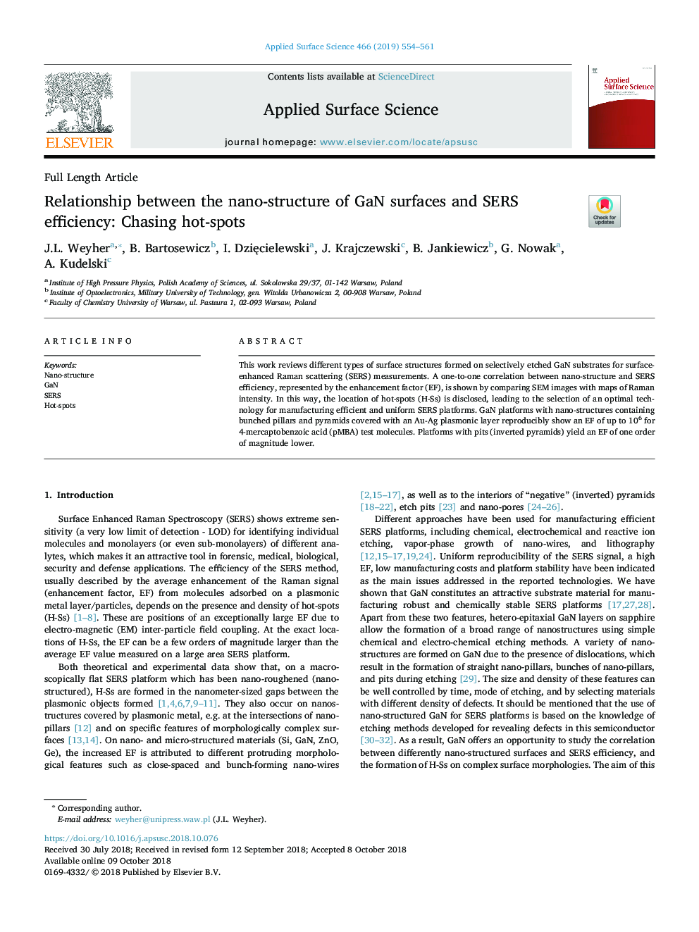 Relationship between the nano-structure of GaN surfaces and SERS efficiency: Chasing hot-spots