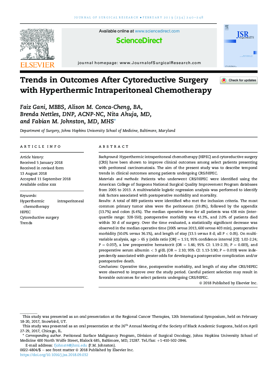 روند درمان پس از جراحی سیتوپاتولوژیک با شیمیدرمانی فتوتراپی هیپرترمی