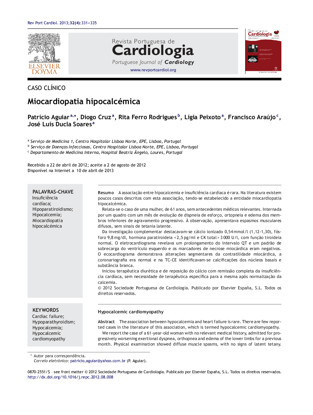 Miocardiopatia hipocalcémica