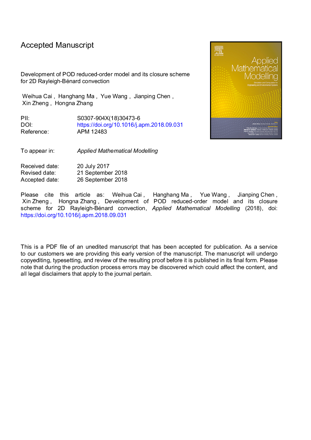 Development of POD reduced-order model and its closure scheme for 2D Rayleigh-Bénard convection