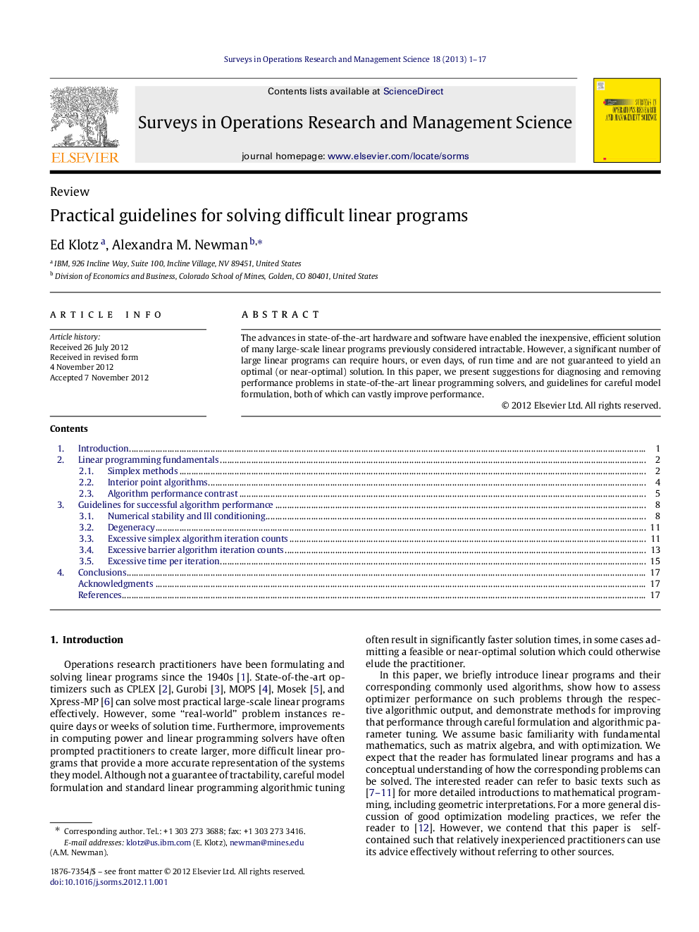 Practical guidelines for solving difficult linear programs