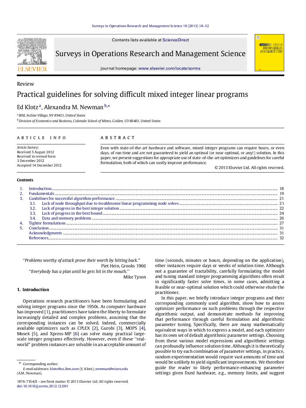 Practical guidelines for solving difficult mixed integer linear programs