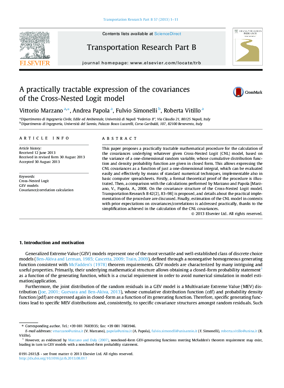 A practically tractable expression of the covariances of the Cross-Nested Logit model