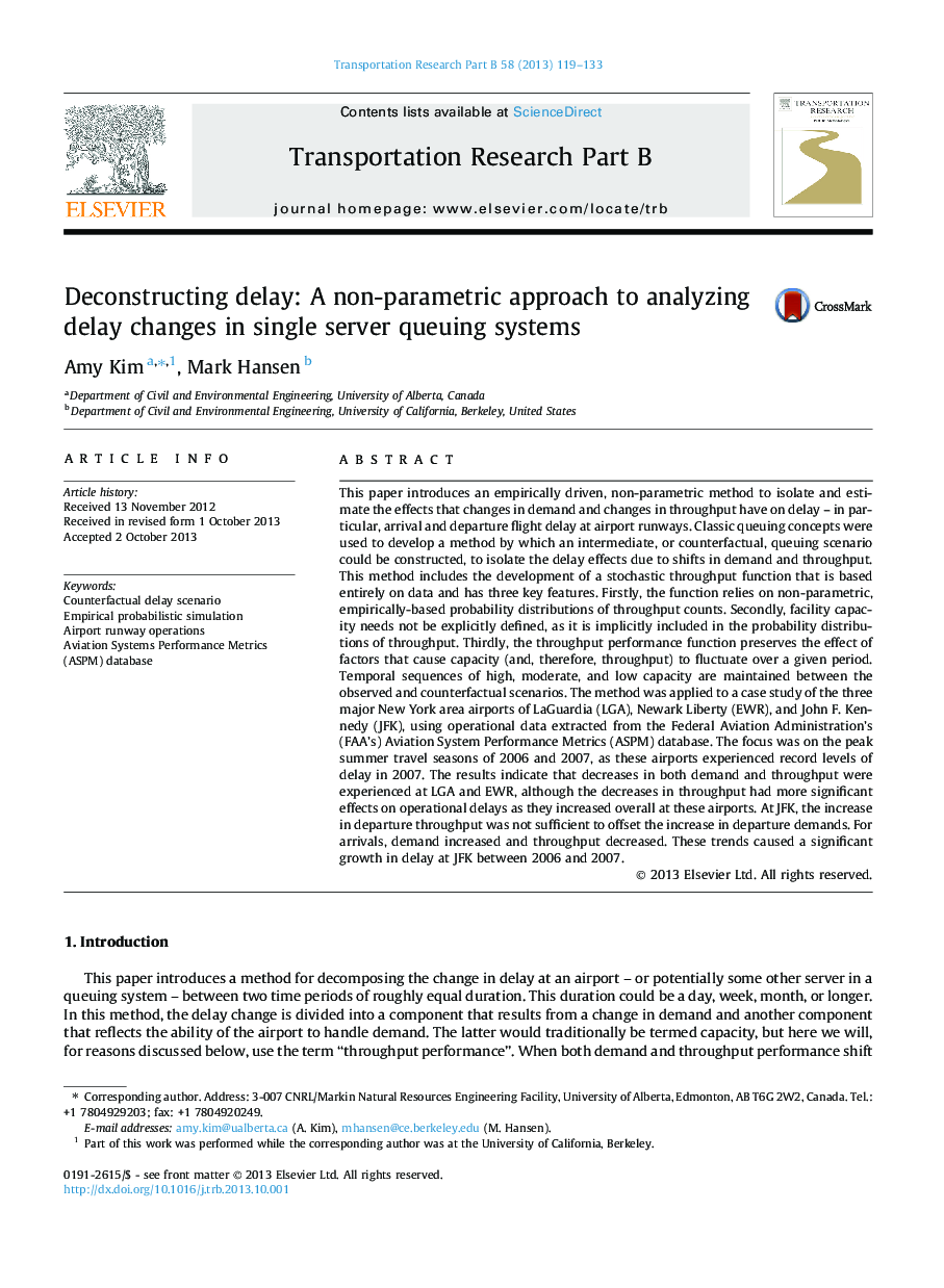 Deconstructing delay: A non-parametric approach to analyzing delay changes in single server queuing systems