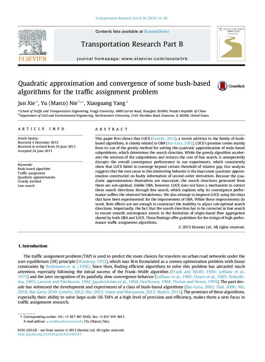 Quadratic approximation and convergence of some bush-based algorithms for the traffic assignment problem