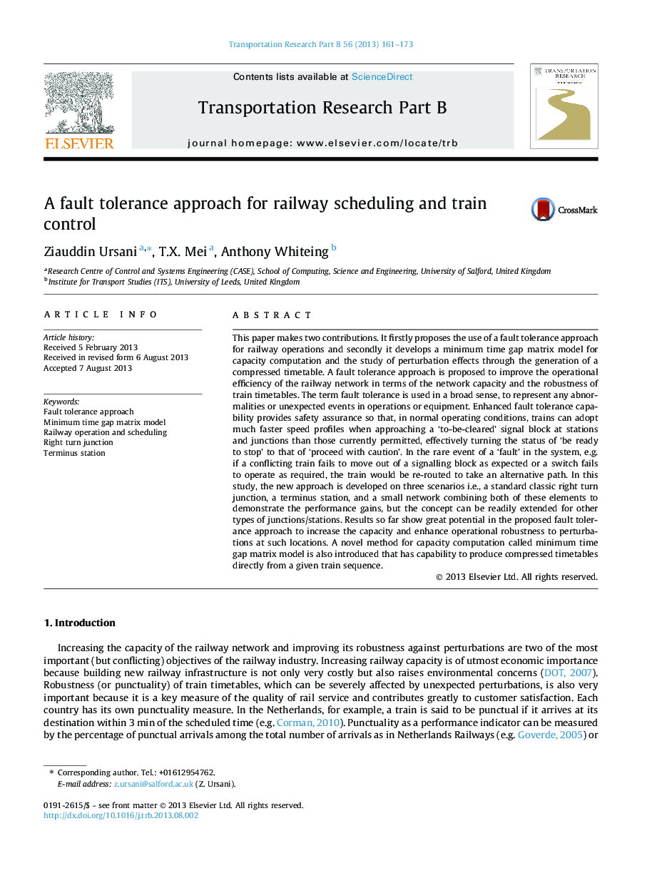 A fault tolerance approach for railway scheduling and train control