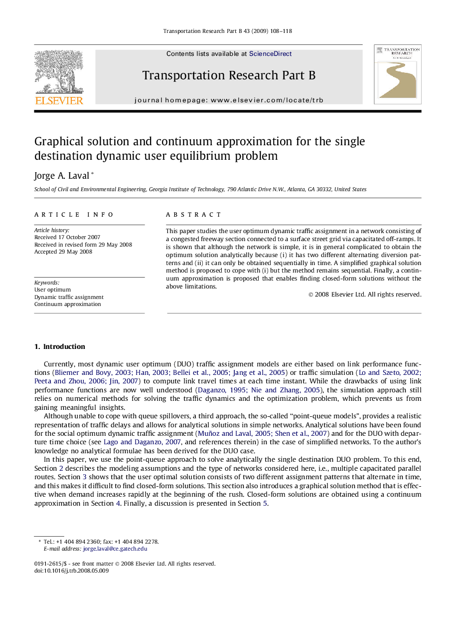 Graphical solution and continuum approximation for the single destination dynamic user equilibrium problem