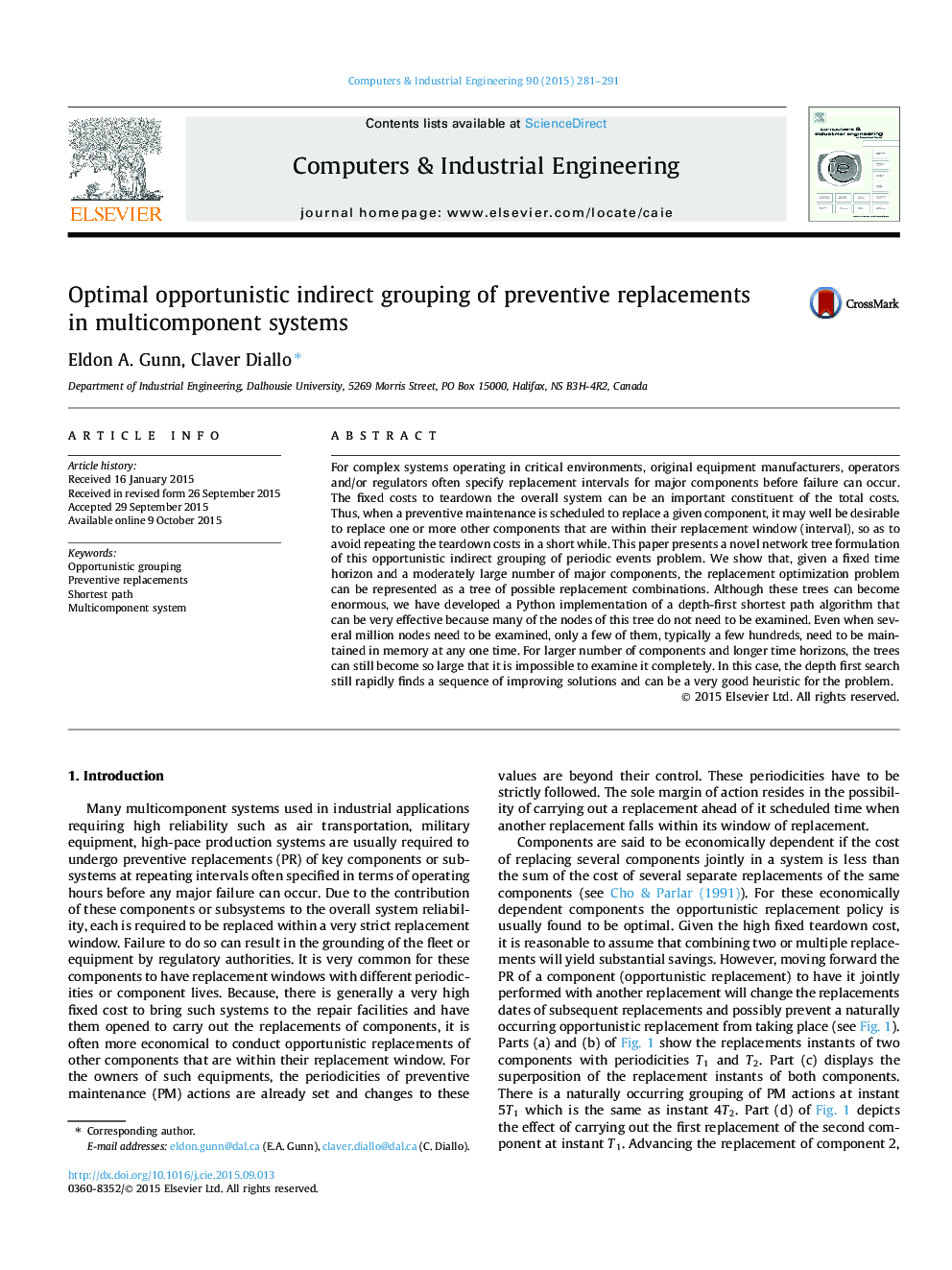 Optimal opportunistic indirect grouping of preventive replacements in multicomponent systems