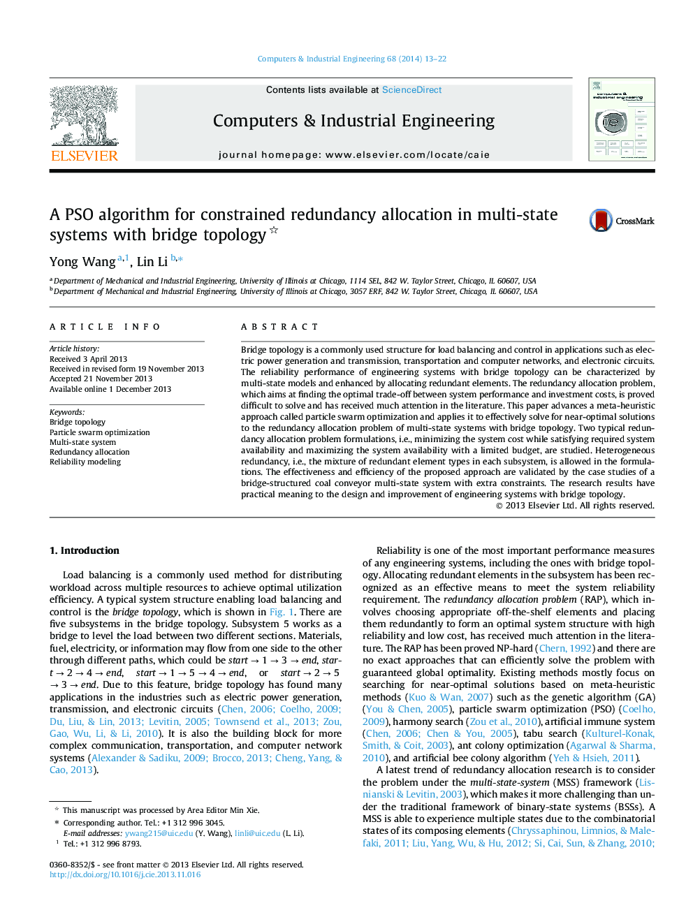 A PSO algorithm for constrained redundancy allocation in multi-state systems with bridge topology 