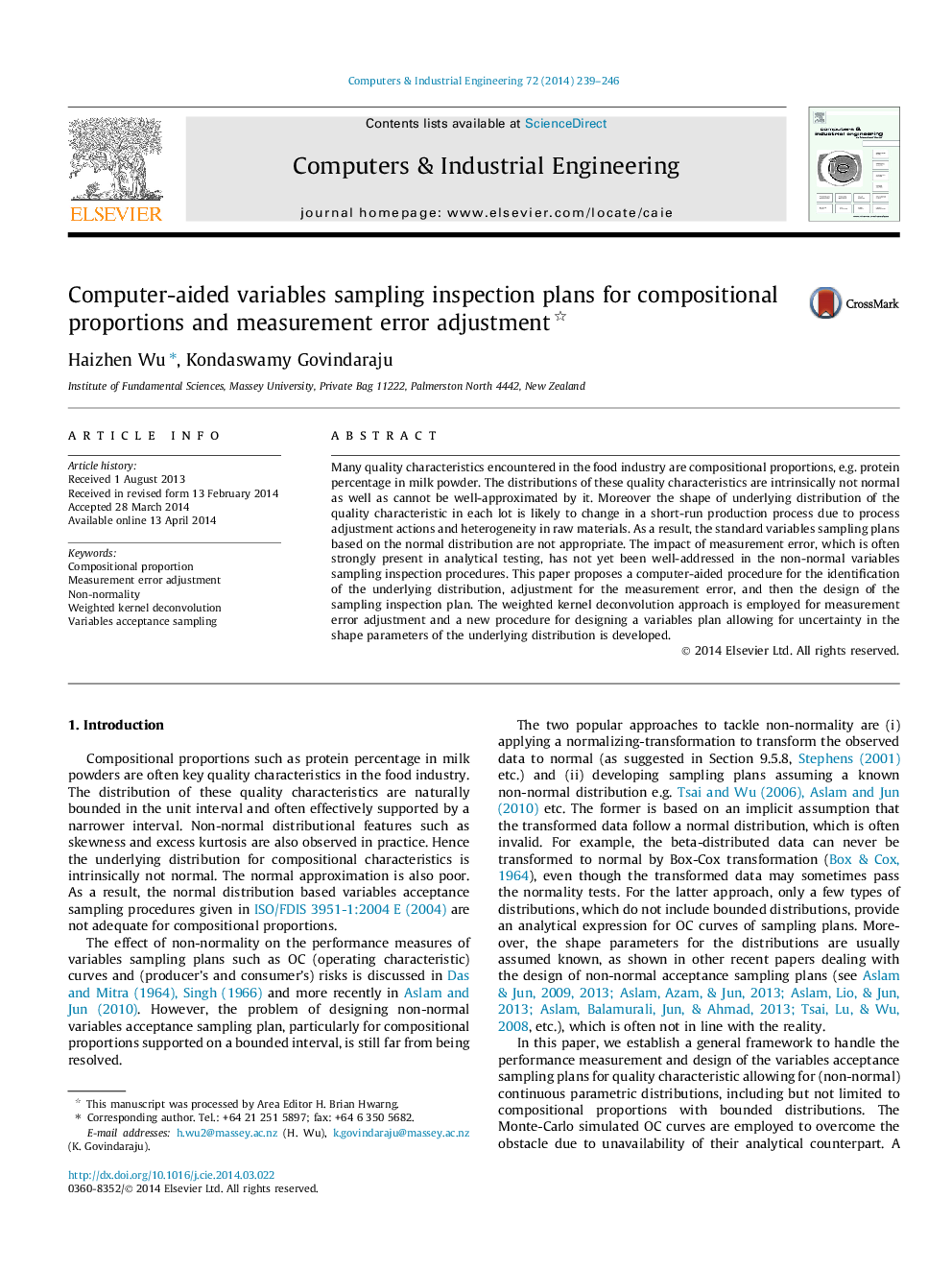 Computer-aided variables sampling inspection plans for compositional proportions and measurement error adjustment 