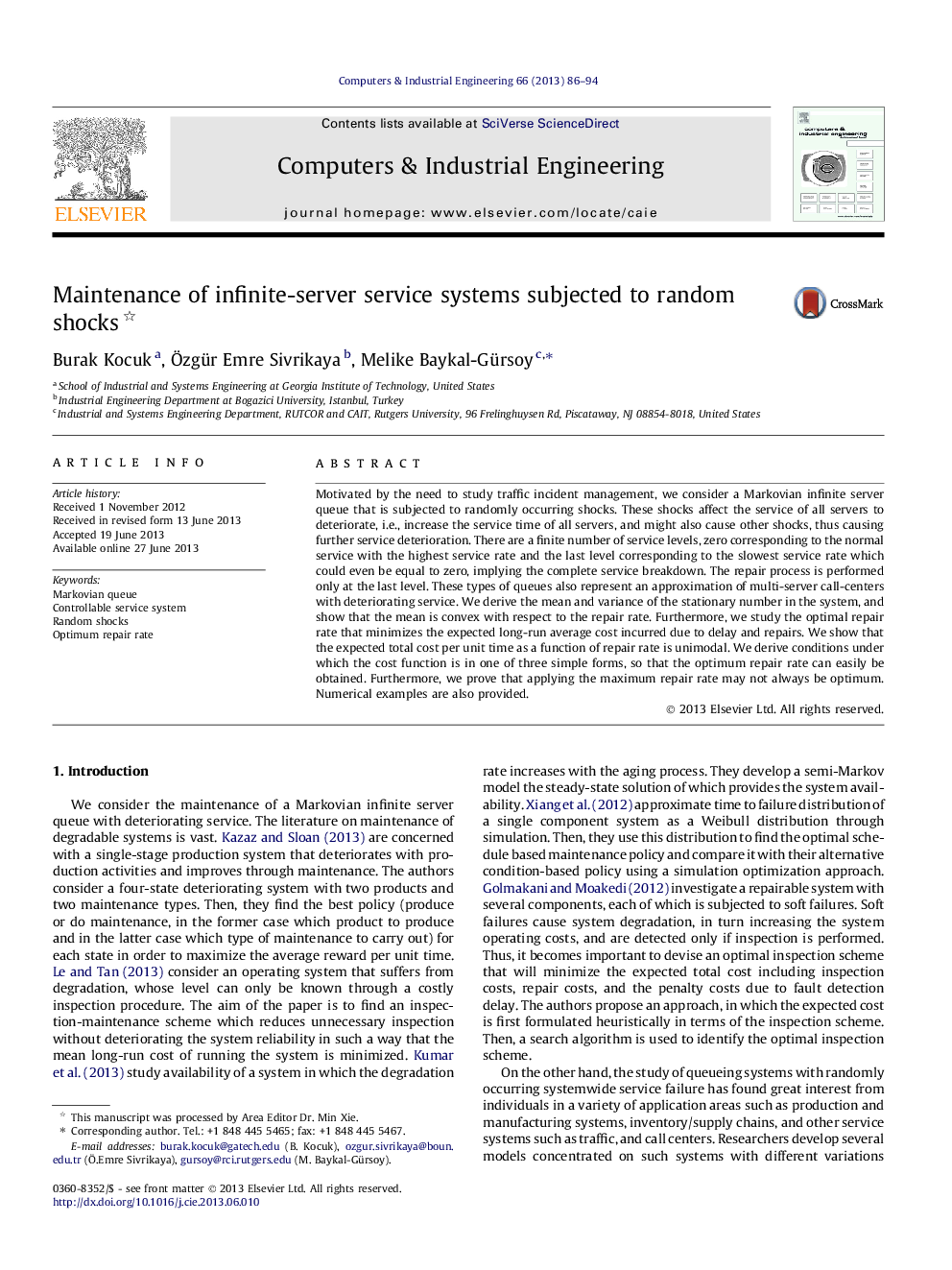 Maintenance of infinite-server service systems subjected to random shocks 