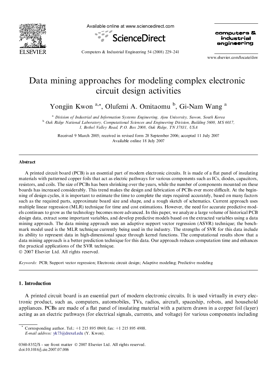 Data mining approaches for modeling complex electronic circuit design activities