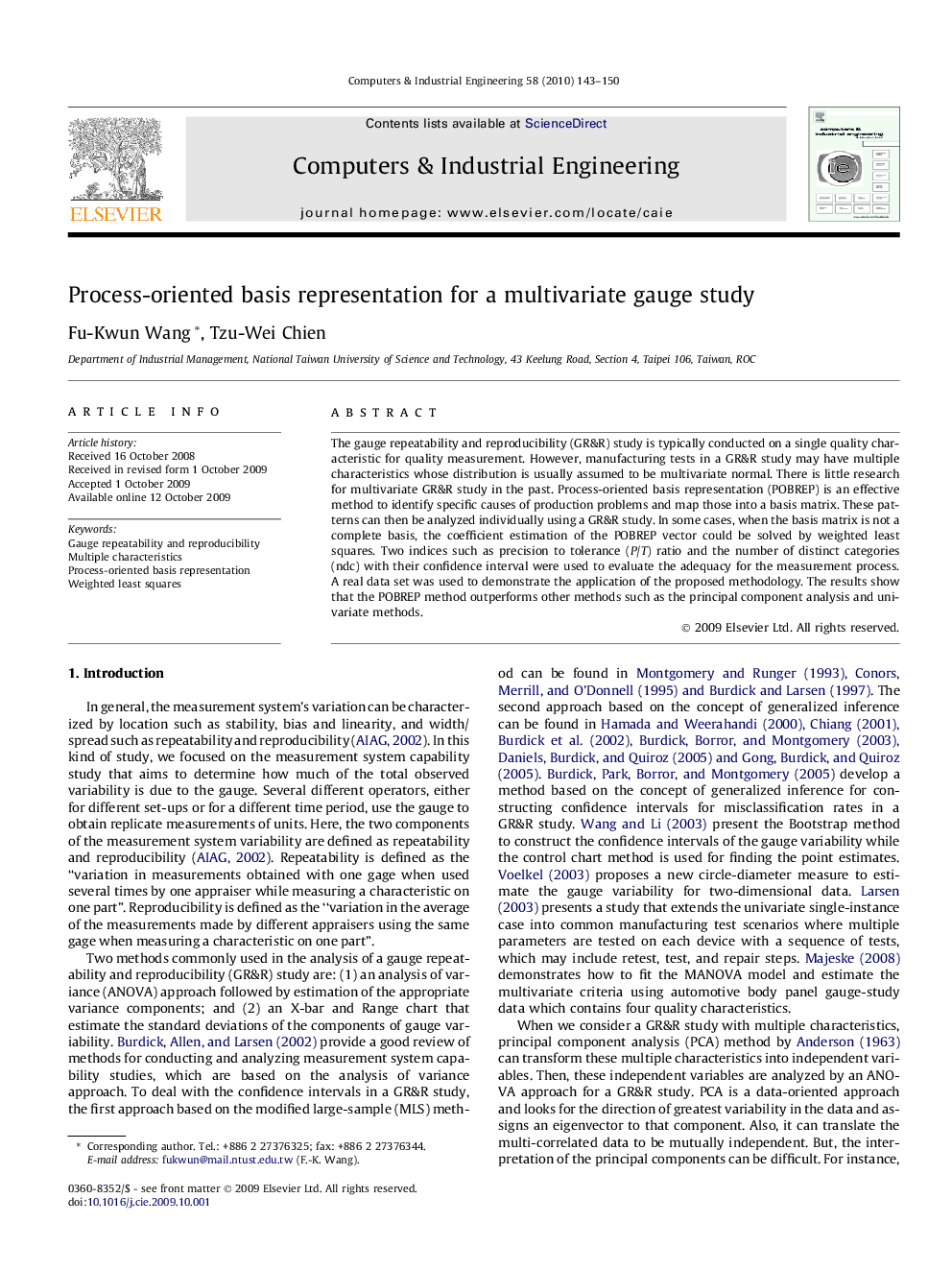 Process-oriented basis representation for a multivariate gauge study