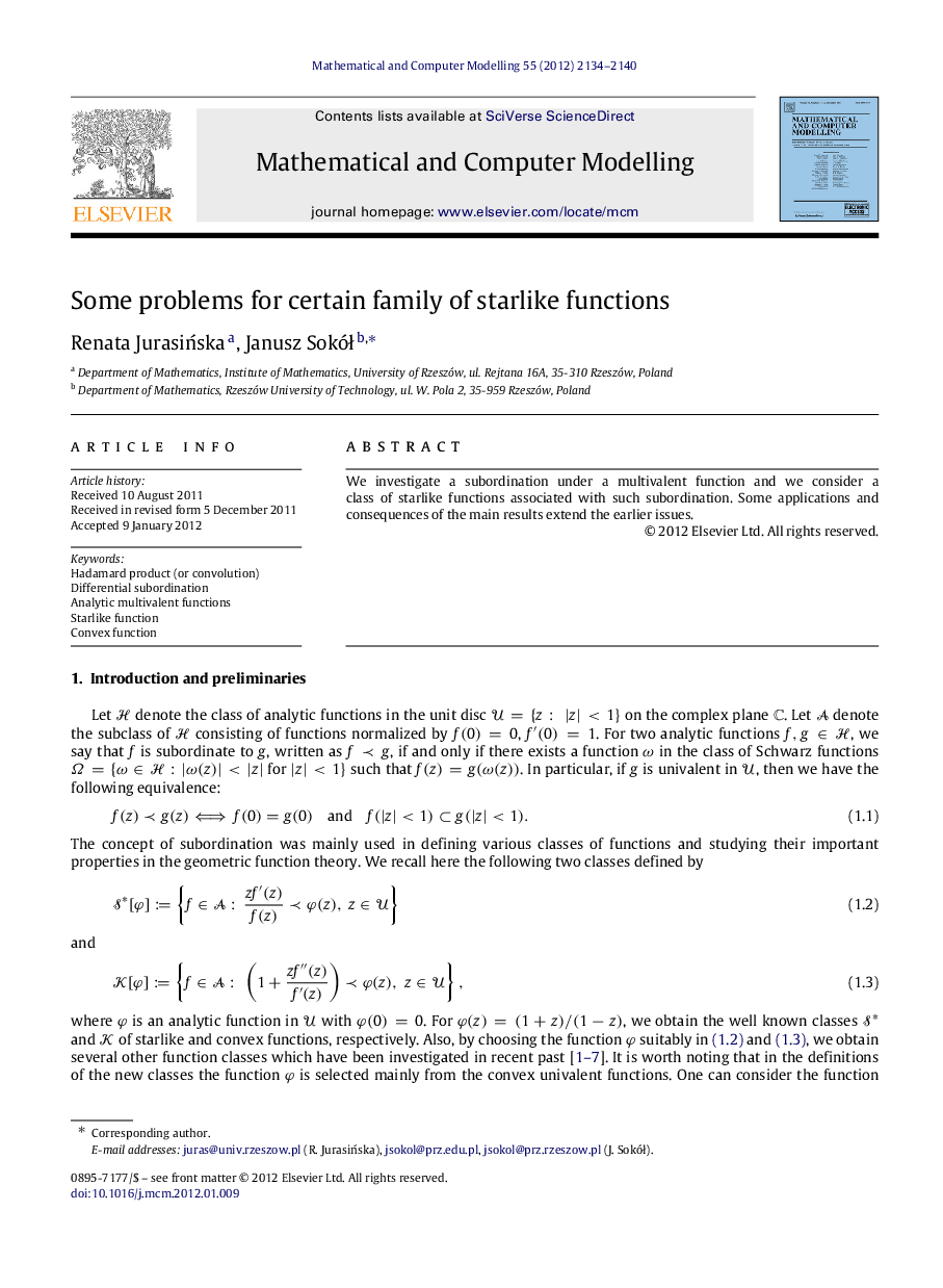 Some problems for certain family of starlike functions