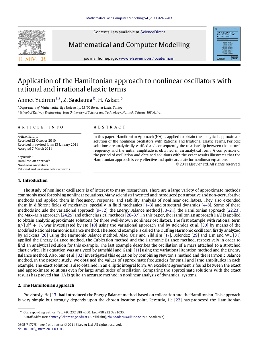 Application of the Hamiltonian approach to nonlinear oscillators with rational and irrational elastic terms