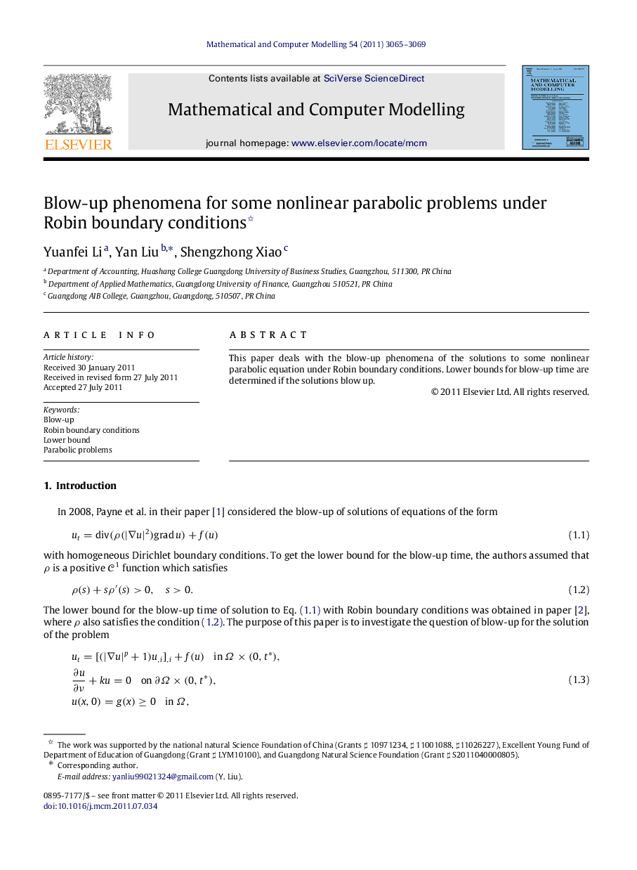 Blow-up phenomena for some nonlinear parabolic problems under Robin boundary conditions 