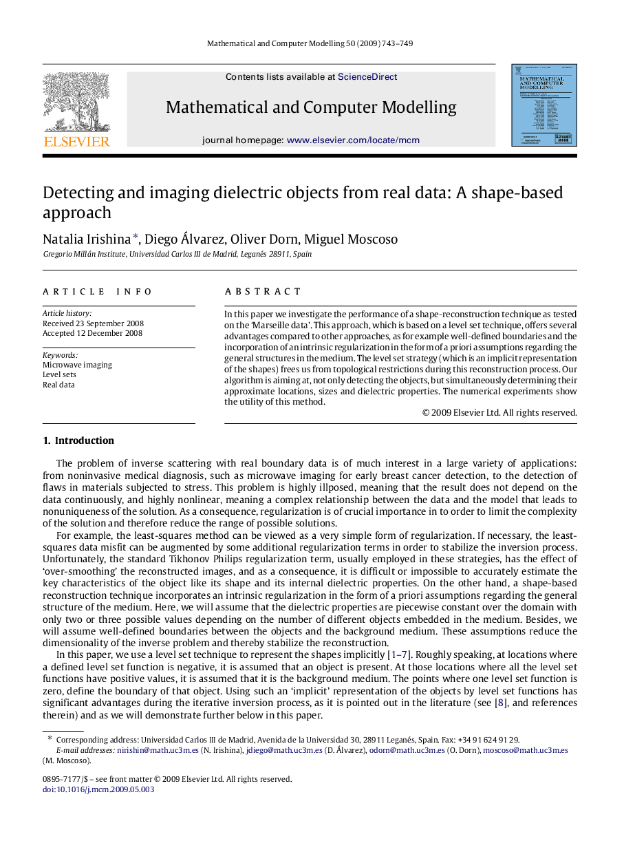 Detecting and imaging dielectric objects from real data: A shape-based approach