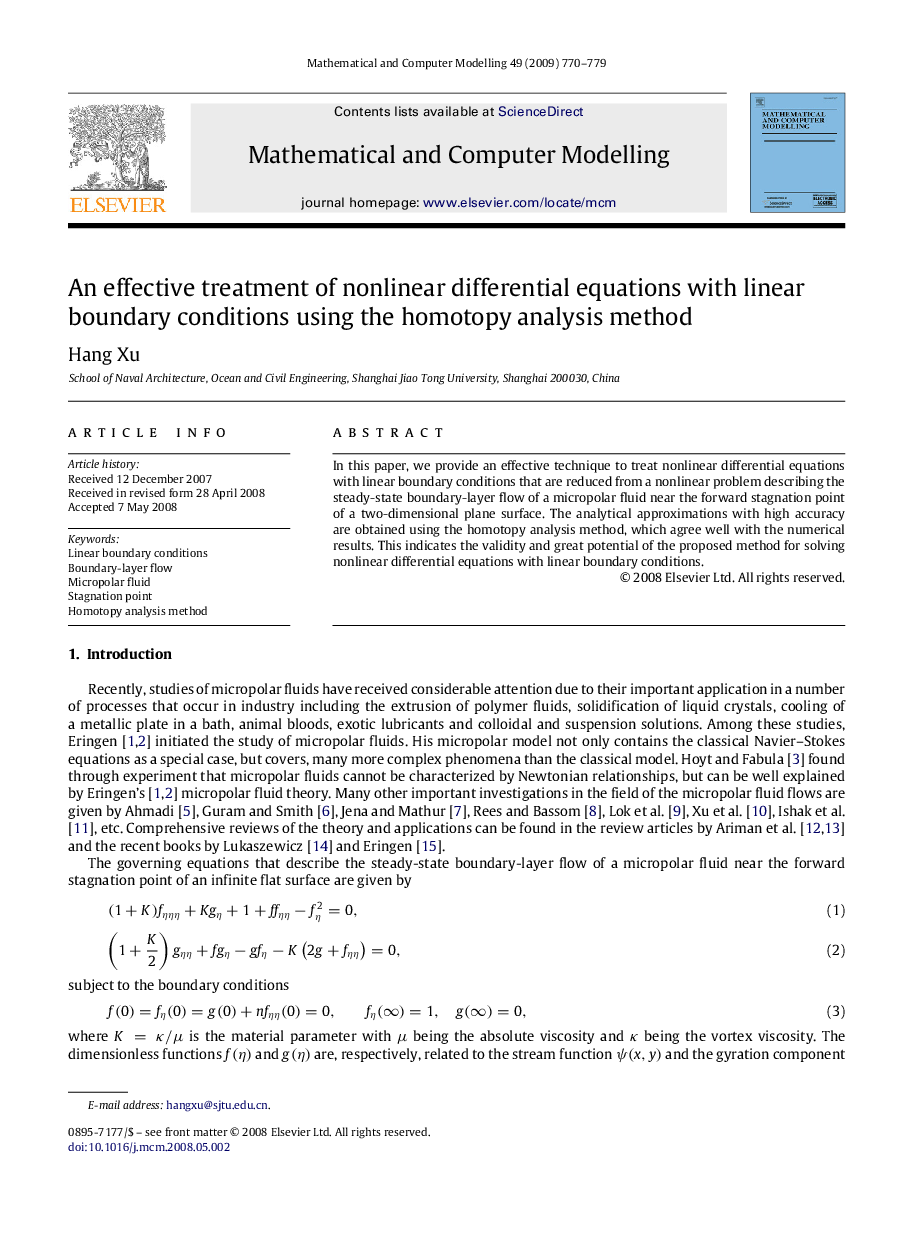 An effective treatment of nonlinear differential equations with linear boundary conditions using the homotopy analysis method