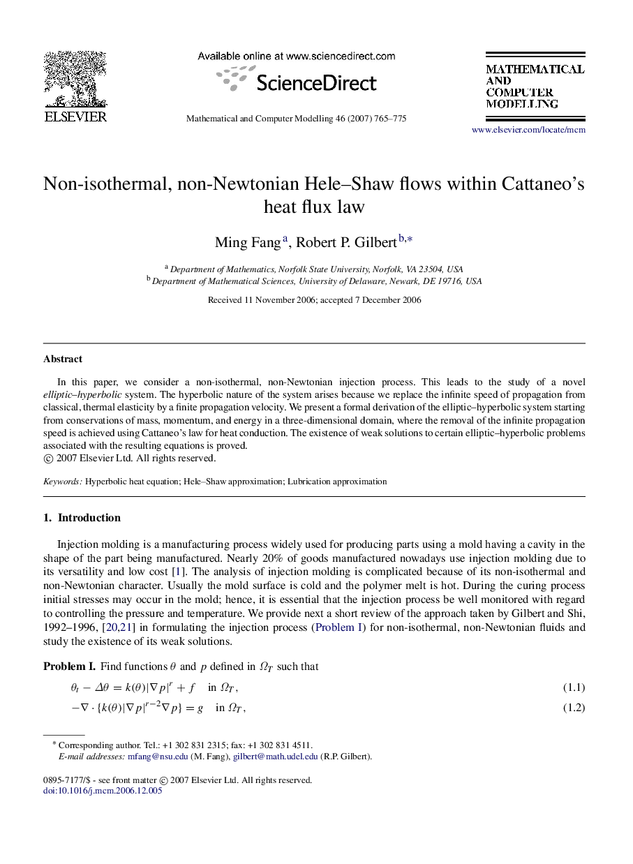 Non-isothermal, non-Newtonian Hele–Shaw flows within Cattaneo’s heat flux law