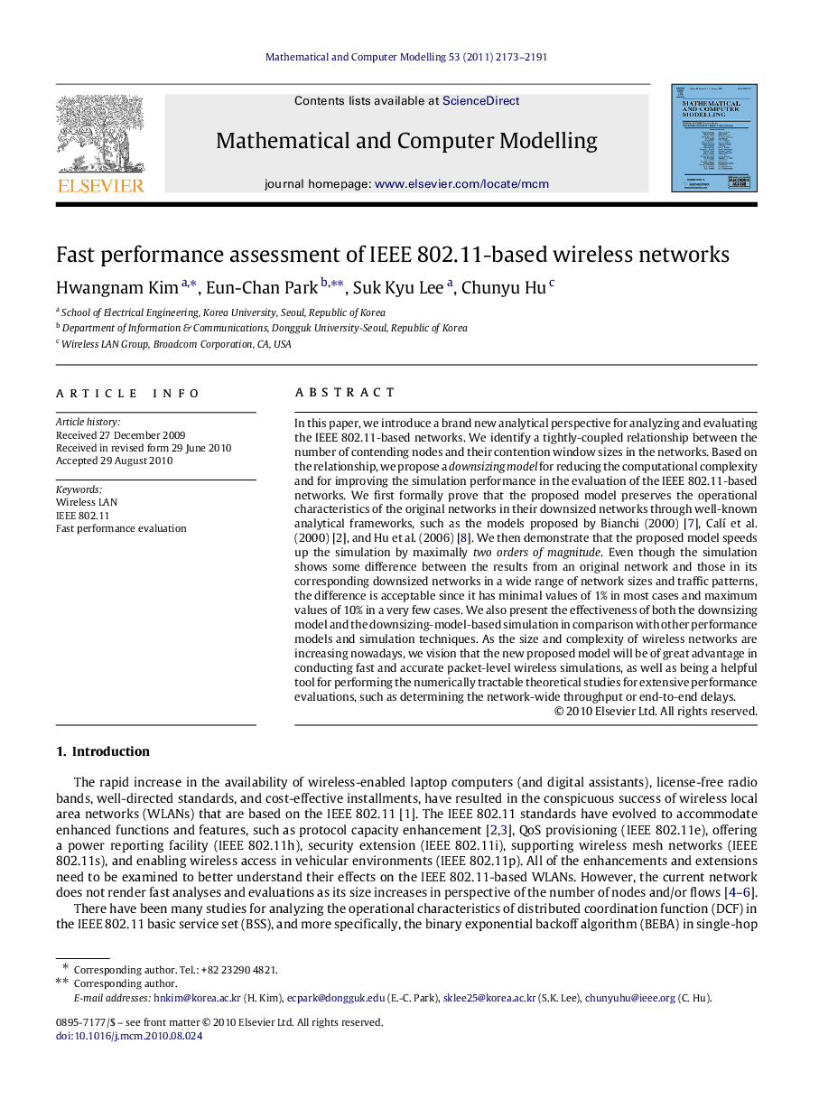 Fast performance assessment of IEEE 802.11-based wireless networks