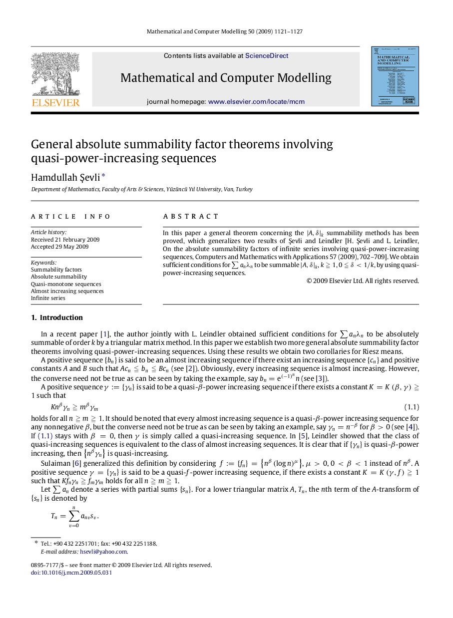 General absolute summability factor theorems involving quasi-power-increasing sequences