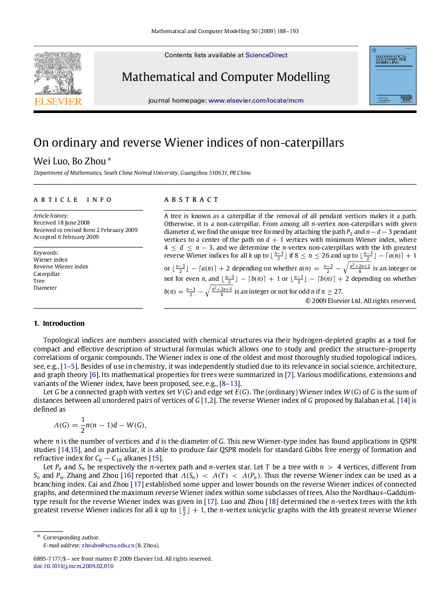 On ordinary and reverse Wiener indices of non-caterpillars