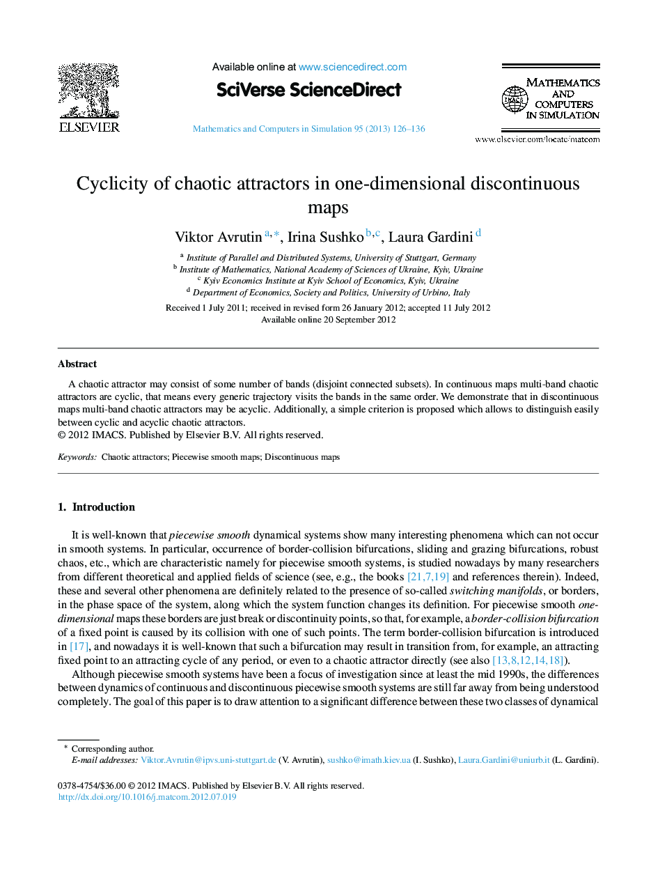 Cyclicity of chaotic attractors in one-dimensional discontinuous maps