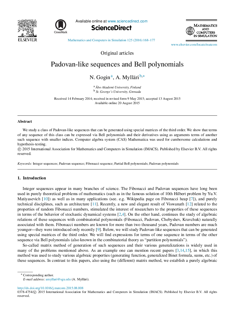 Padovan-like sequences and Bell polynomials